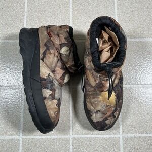 Mens 10 US Supereme Shoes North Face Supreme Nuptse Bootie Boots Dew Leaves Camo